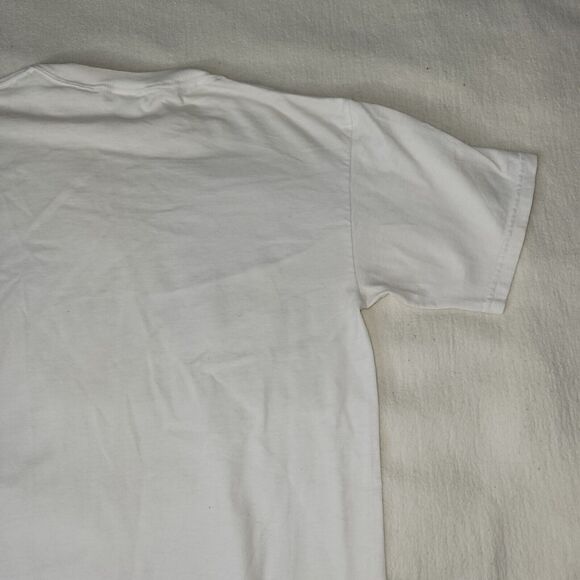 Vintage MMs T Shirt Mens Size Medium White Y2k Grunge Retro Jerzees Heavyweight - Picture 14 of 16